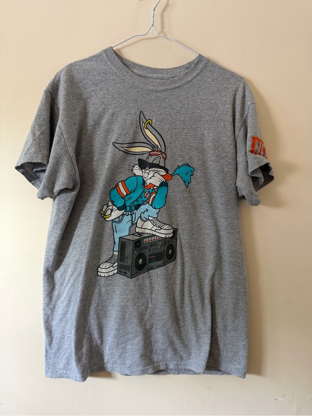 Warner Bros. Grey Bugs Bunny Boombox Graphic Tee